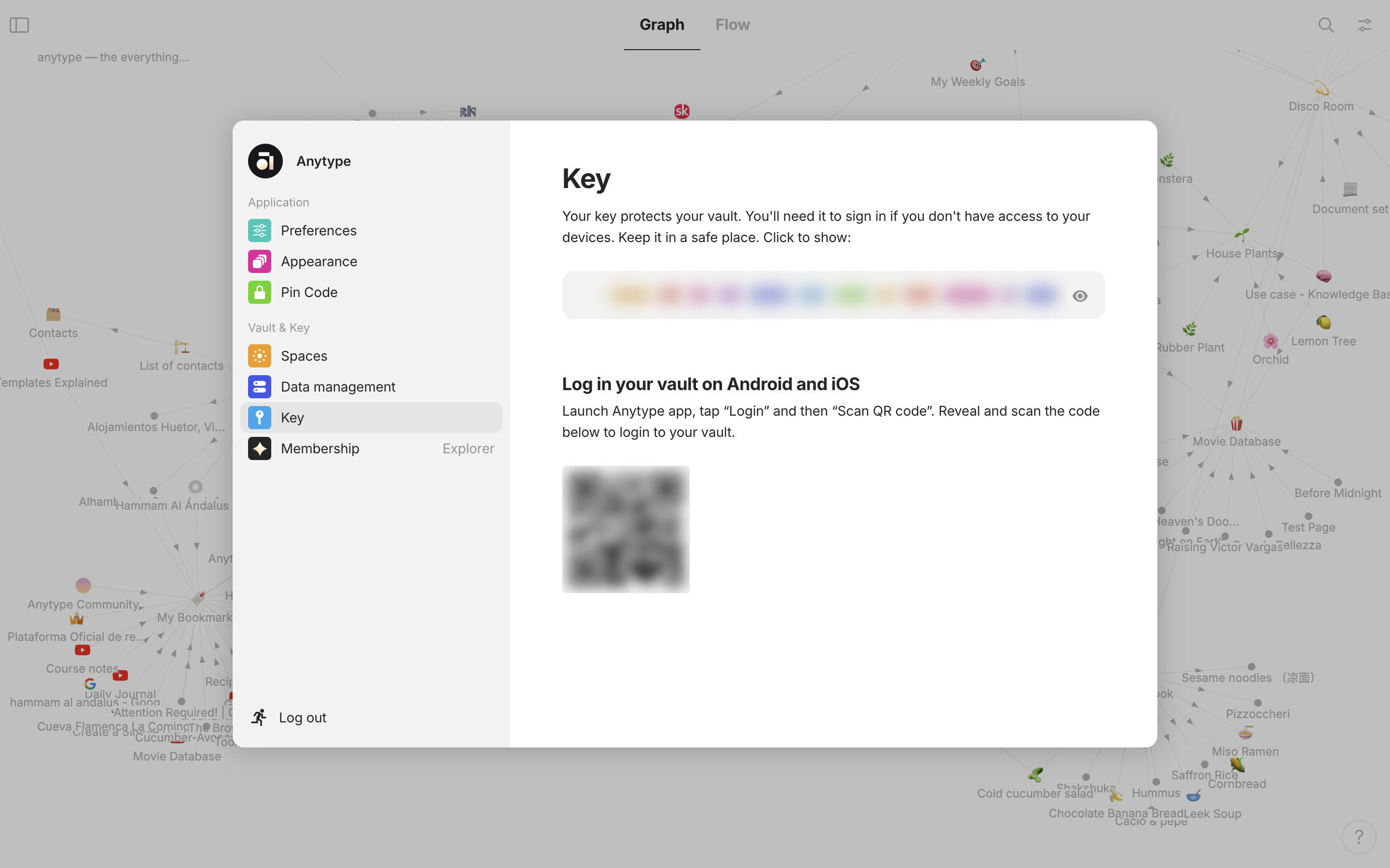 Anytype Encrypted Recovery Key